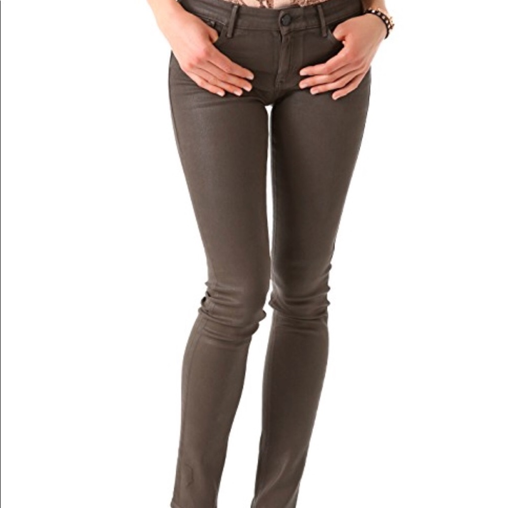 Habitual olive coated skinny jean